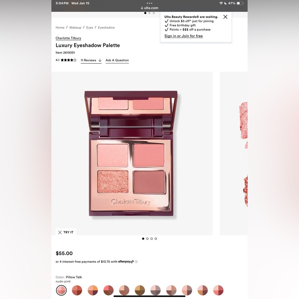 Charlottes Tilbury Luxury Eye Shadow Palette - Picture 5 of 5